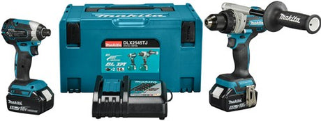 Makita dlx2545tj 18v kombinationssæt ddf492 bore-/skruetrækker + dtd153 slagskruetrækker (2x 5.0ah og oplader) i mbox - dlx2545tj