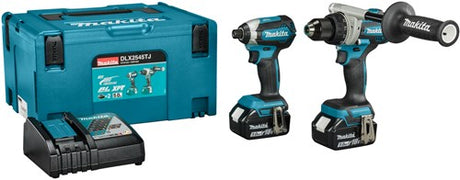 Makita dlx2545tj 18v kombinationssæt ddf492 bore-/skruetrækker + dtd153 slagskruetrækker (2x 5.0ah og oplader) i mbox - dlx2545tj