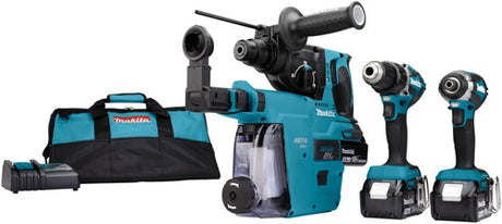Makita dlx3106tw1 | kombinationssæt med ddf484, dtd153z og hebr242 | 18v - dlx3106tw1