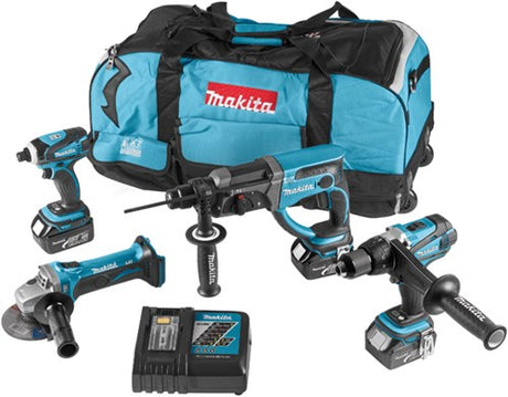 Makita dlx4017 startsæt med 4 18v li-ion maskiner | 3 batterier - dlx4017