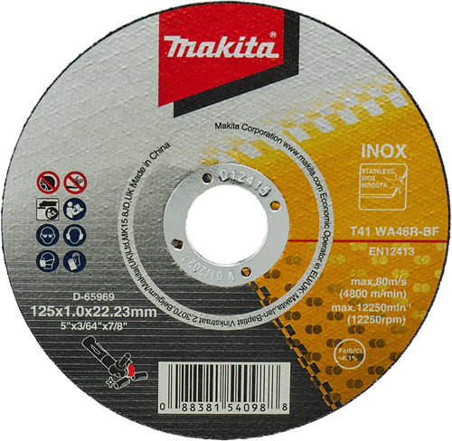 Makita tilbehør Makita skæreskive 125x1.0mm rustfrit stål - d-65969-50
