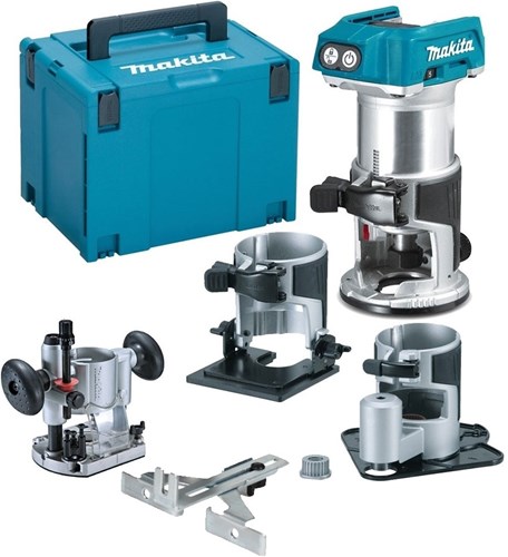 Makita drt50rtjx3 batteri fræser 18v ​​li-ion | med 2x 18v batterier