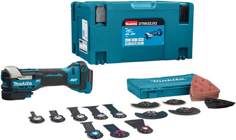 Makita dtm52zjx2 18 v multiværktøj uden batterier og oplader, med tilbehørssæt i m-boks | uden batterilader - dtm52zjx2