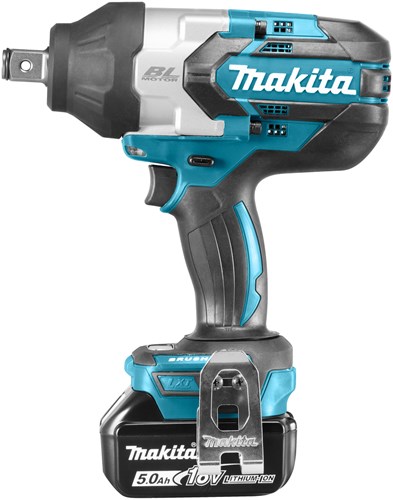 Makita dtw1001rtj 18v slagnøgle 1050 nm 5.0ah batteri (2 stk), hurtigoplader, mbox
