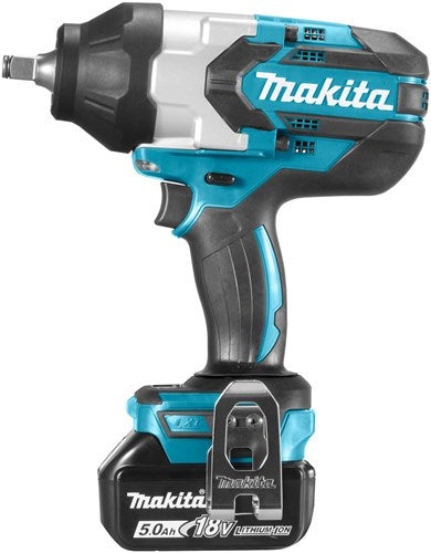Makita dtw1002rtj 18v slagnøgle 1000 nm 5.0ah batteri (2 stk), hurtigoplader, mbox