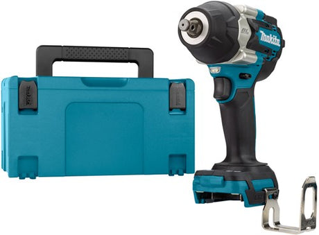 Makita dtw700zj 18 v slagnøgle 1 2 700nm med friktionsring og hul til låsestift | uden batterier og lader i m-boks - dtw700zj