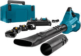 Makita dub362pt4j | lxt batteri løvblæser 2x18v i mbox (4x 5.0ah batteri + dc18rd duo oplader) - dub362pt4j