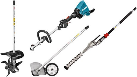 Makita dux60zx14 | 2x18 v kombinationssystem + kultivator, buskbeskærer og kantfæste | uden batterioplader