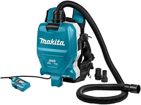 Makita dvc265zxu rygsæk støvsuger aws 2x 18v | uden batterier og oplader - dvc265zxu