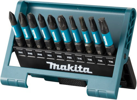Imp Makita tilbehør e-12011 slagdrev bit sæt | 10 dele | x act sort - e-12011
