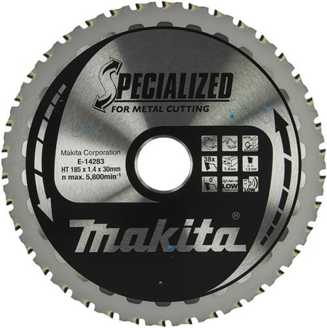 Makita tilbehør rundsavklinge stål | specialiseret 185x30x1,4 38t 0g - e-14283 e-14283