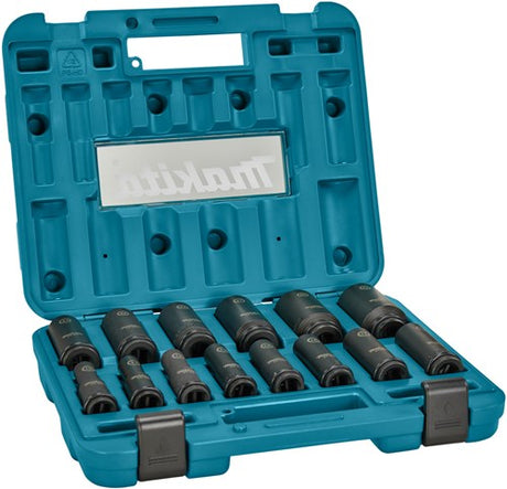 Makita tilbehør e-16586 | stødstiksæt | imp 1 2 | 14 stk - e-16586