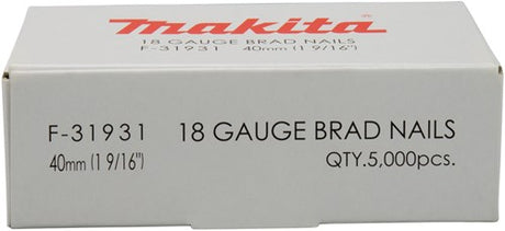 Makita tilbehør brad 40mm 1,0x1,2mm - f-31931