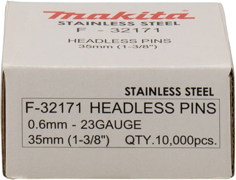 Makita tilbehør pin vk 35mm rustfrit stål - f-32171