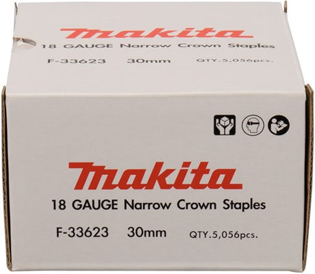 Makita tilbehør ikke 30mm 6.35x1.1x1.3mm - smal krone, 18awg - f-33623