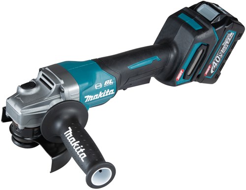 Makita ga013gm201 | 40v vinkelsliber | 125 mm | inkl. 2x 4.0ah batteri + oplader i mbox - ga013gm201