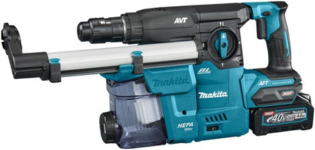 Makita HR009GM202 batteri kombihammer | 40v maks. | sds-plus | 2 x 4,0 ah batteri + hurtigoplader | i plastkasse - hr009gm202