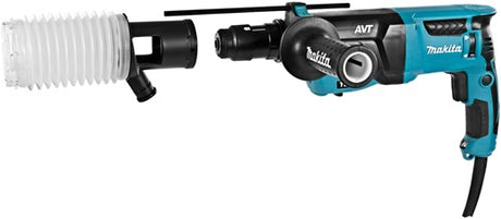 Makita hr2631ftj kombihammer udskifteligt borehoved med støvudsugningssæt | sds-plus - hr2631ftj