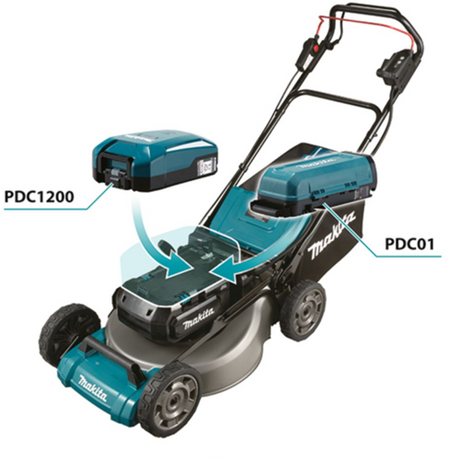 Makita lm001cz | lxt 36 v | battery lawn mower | 53 cm | krop | uden batterier og opladere