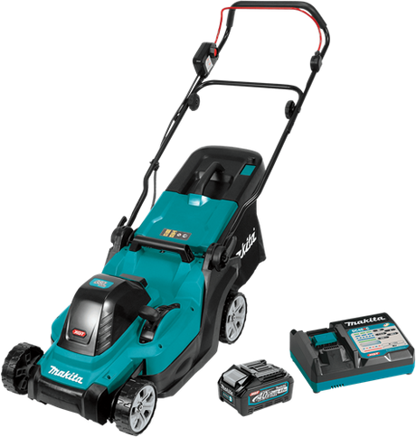 Makita lm003gm103 xgt 40v max plæneklipper 38cm | 1 x 40 V max batteri 4,0 Ah og oplader DC40RC - LM003GM103