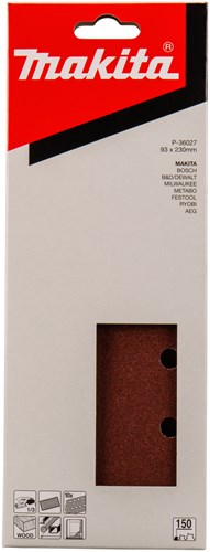 Makita tilbehør slibeark k150 93x228 rød g. - s-36027