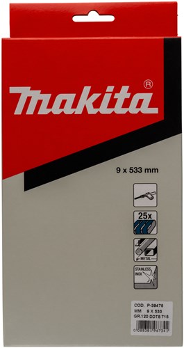 Makita tilbehør slibebånd blå længde 533 mm bredde 9 mm korn 120 - p-39475