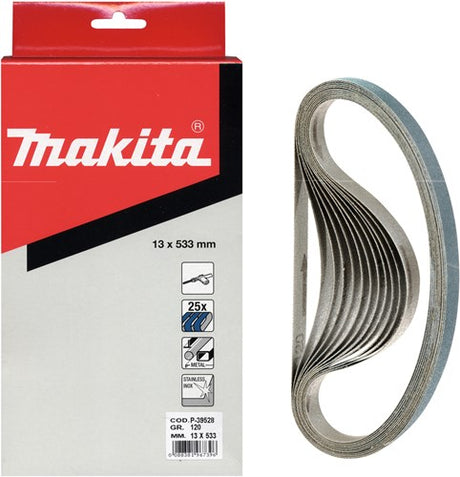 Makita tilbehør slibebånd blå længde 533 mm bredde 13 mm korn 40 - p-39481