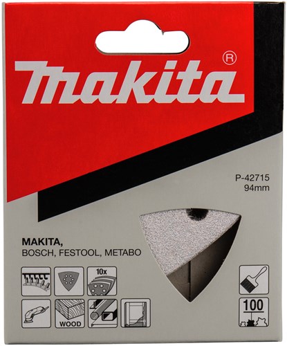 Makita tilbehør slibeark 3-k k100 hvid v. - p-42715