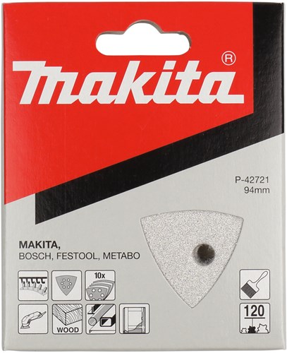 Makita tilbehør slibeark 3-k k120 hvid v. - p-42721