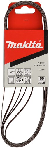Makita tilbehør slibebånd k60 13x533 rød - p-43337