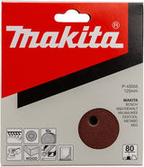 Makita tilbehør Makita P-43555 slibeskive rød v. 125mm. k80 ve=10