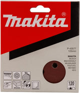 Makita tilbehør Makita P-43577 slibeskive rød v. 125mm. k120 ve=10