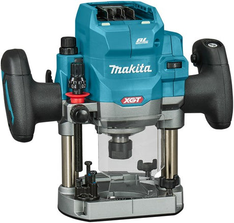 Makita rp001gz02 xgt 40 v max router | med aws sender | uden batterier og oplader | i mbox - rp001gz02