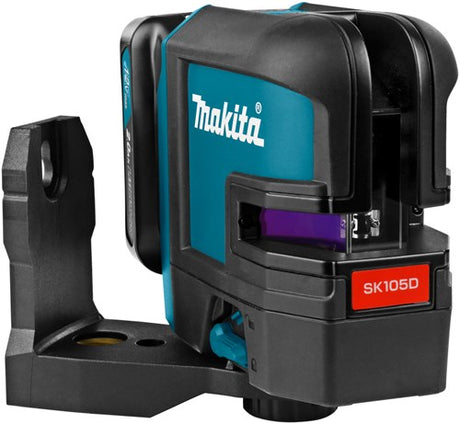 Makita sk105dz cross line laser rød uden batterier og oplader, i æske med taske - sk105dz
