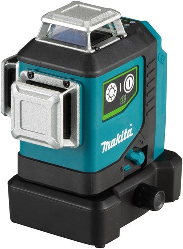 Makita sk700gd | 12v max | krydslinje lasergrøn | 3x 360° | krop | uden batterier og lader - sk700gd