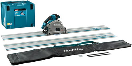 Makita sp001gz06 | batteri dyksav | 40v maks. | ekskl. batterier og oplader med aws sender | 2 x styreskinne 1500mm | forbindelseslister i taske - sp001gz06