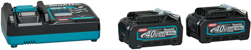 Makita startsæt xgt dc40ra 2x bl4040 xgt 40v max 4.0ah | med hurtiglader - 191l77-9