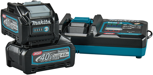Makita startsæt xgt dc40ra 2x bl4040 xgt 40v max 4.0ah | med hurtiglader - 191l77-9