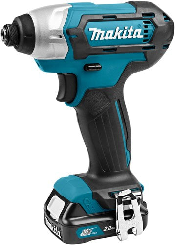 Makita td110dsaj 10,8 v slagnøgle 2,0 ah batteri (2 stk), oplader, etui - td110dsaj