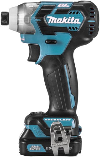 Makita TD111DSaj 10,8 V slagnøgle 2,0 Ah batteri (2 stk), oplader, MBox