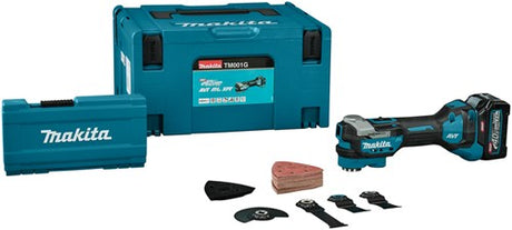 Makita tm001gz03 xgt 40 v max multiværktøj uden batterier og oplader, med tilbehørssæt i m-boks - tm001gz03