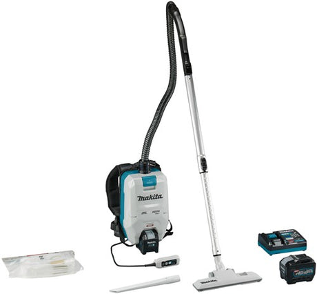 Makita vc008gl201 | 40v max rygsækstøvsuger | 2 x 8,0 Ah batteri + hurtigoplader VC008GL201