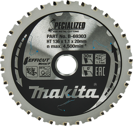 Makita savklinge ffcut 136x20x1.1 30t 0g - b-69303