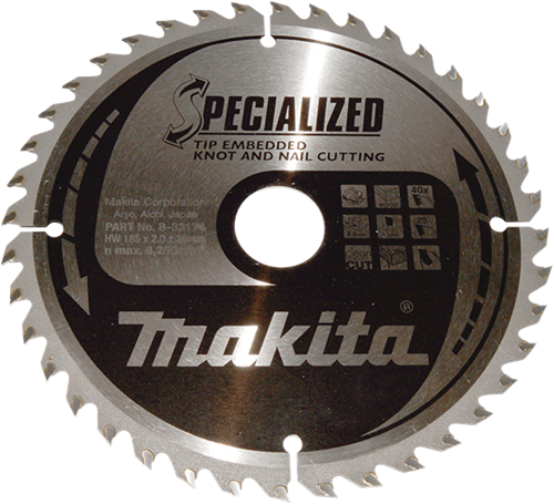 Makita tilbehør makita savklinge | type | 185x30x2,0 | 40t | 25 grader - b-33174
