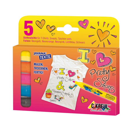Van der Doelen Javana Texi Max Sunny tekstiltusch 5 neonfarver