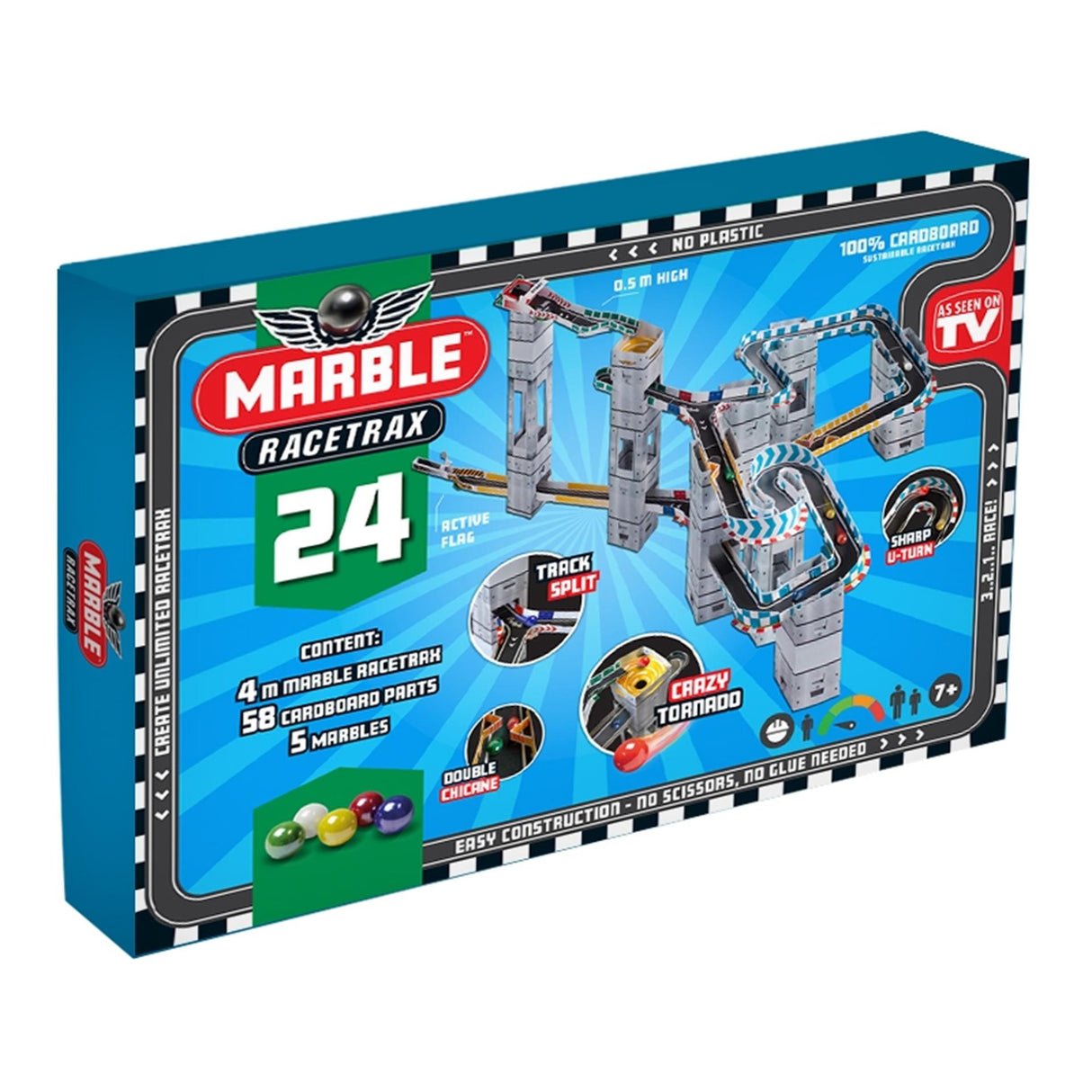 Marmor racetrax marmor bane startsæt 24 ark 4m