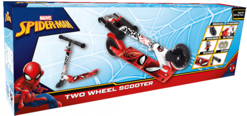 Marvel spider-man 2-hjulet børnescooter drenge aluminium rød