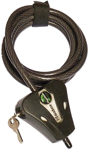 Masterlock justerbart kabel 1,80m x ø 8mm - flettet stål - 2 nøgler - 8418eurd