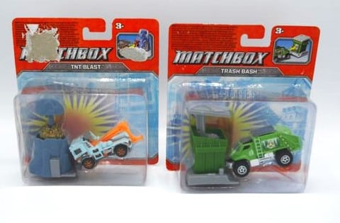 Mattel tændstikæske lastbil trækvogn eller skraldebil