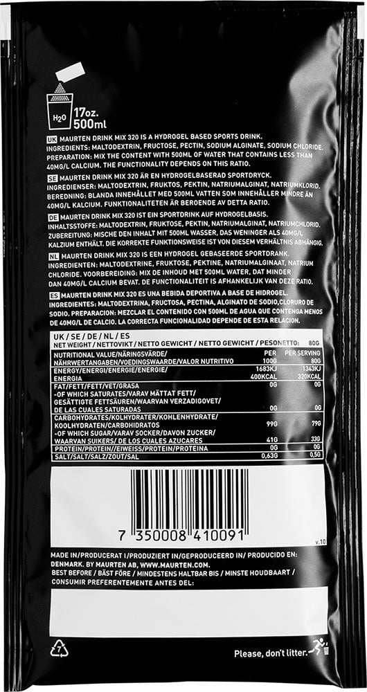 Maurten drink mix 320 hydrogel drink pulver 80g